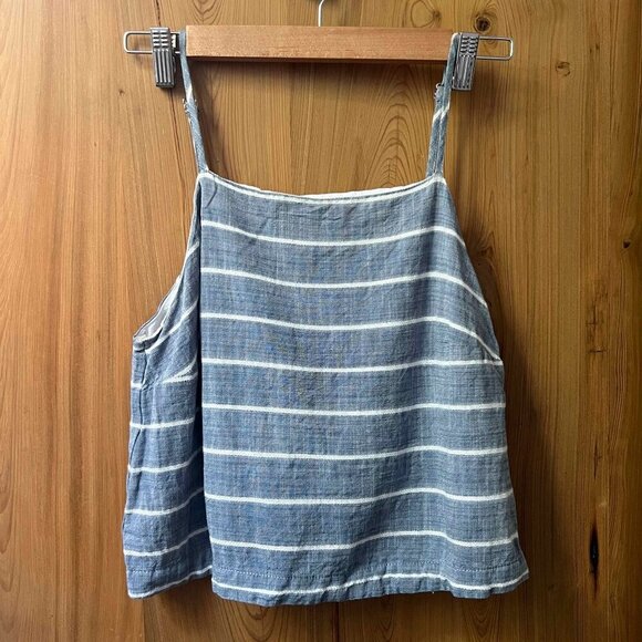 Universal Thread Tank Women’s Small Blue White Striped Sleeveless Camisole - Picture 3 of 8